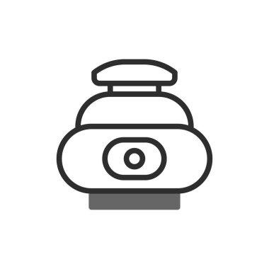 Minimalist bir illüstrasyonda, zarafet ve modernlik taşımak için mükemmel, temiz çizgileri olan bir parfüm şişesi sergilenir. Basit tasarımı güzellik, kozmetik veya markalaşma projeleri için idealdir.