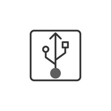 Evrensel bir seri yol bağlantı teknolojisi ikonu, kusursuz veri transferi ve aygıt bağlantısını vurguluyor. Dijital iletişim ve bilgi erişiminin kolaylığını temsil eder,