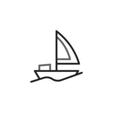 Basit ve temiz bir illüstrasyon, suyun üzerinde pürüzsüz bir şekilde süzülen bir yelkenliyi tasvir eder, macera, yolculuk ve özgürlüğü sembolize eder. Bu simgesel tasvir, denizciliğin özünü yakalar.