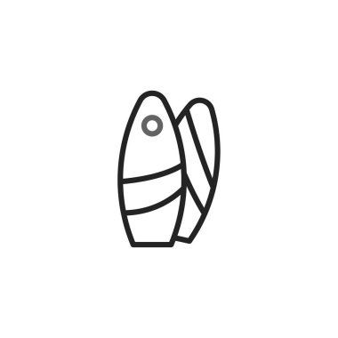 Minimalist bir illüstrasyonda sörf, sahil hayatı ve yaz etkinlikleri temalarının aktarıldığı iki sörf tahtası yer alıyor. Temiz tasarım ve basit çizgiler rahatlama, tatil ve