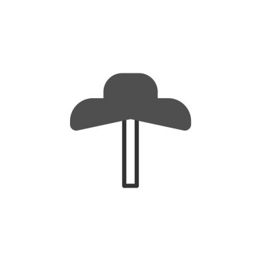 Güneş şapkasını temsil eden minimalist bir simge, temiz ve basit bir şekilde işlenmiş. Tasarım projelerinde yazı, modayı, seyahati ya da güneşten korunmayı temsil etmek için idealdir. Berraklık ve tarafsızlık