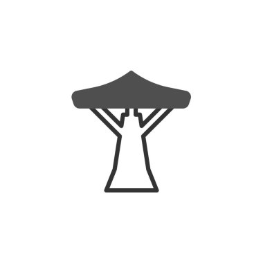 Tarzlı bir vektör illüstrasyonu, beyaz bir arkaplana karşı temiz çizgilerle dizayn edilmiş eşsiz bir ağaç simgesi sunar. Minimalist tasarımı somutlaştırırken doğal bir basitlik hissi uyandırıyor.