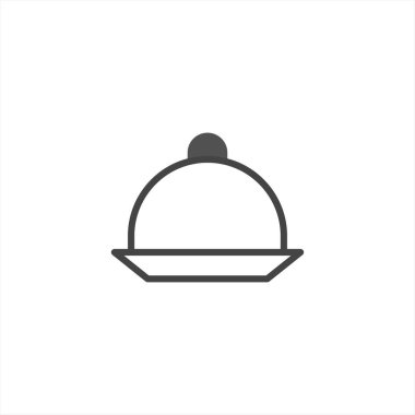 Bir saat ile kaplı bu stilize bir yemek çizimi bir beklenti ve zarif servis hissi yakalar, mükemmel bir şekilde gurme yemek, yemek servisi ve sofistike mutfak deneyimlerini sembolize eder..