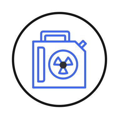 An isolated symbol depicting a radioactive material container signifies potential hazards and calls for necessary safety protocols. This visual representation conveys risk, caution, and industry
