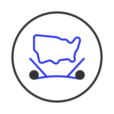 A stylized graphic of the united states, symbolizing nationwide reach and seamless network connections. Minimalist design evokes streamlined processes and technological advancement. Ideal for