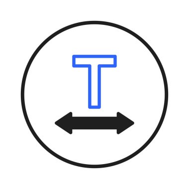 Text resizing icon suggesting adjustments to typography or layout size, and depicting tools within digital interfaces for adapting scale. It emphasizes features for making modifications to document