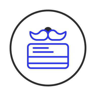Bu stilize edilmiş ikon, profesyonellik ve benzersiz kişiliğin bir birleşimini somutlaştıran neşeli bir bıyıkla süslenmiş şık bir kartvizite içeriyor. Modern markaları temsil eden markalar için ideal.