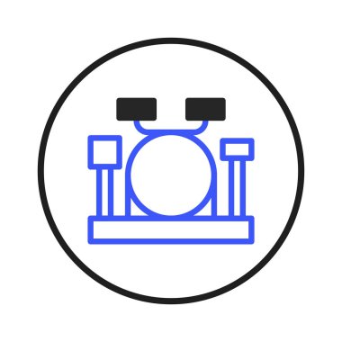 Basit bir renk şeması ve temiz çizgilerle yapılmış bir davul setinin minimalist çizimi. Görüntü müzikal yaratıcılığı ve ritmi temsil ediyor, müzikle ilgili tasarımlarda kullanmak için mükemmel.,