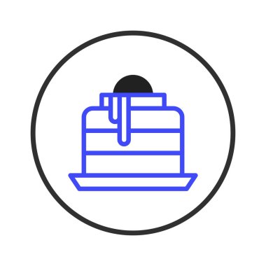 Koyu bir şurup serpiştirilmiş, dairesel çerçeveli basit bir tasarımla sunulan bir yığın krep tasviri. Kompozisyon, aşçılık basitliği ve hoşgörü duygusunu çağrıştırıyor.,