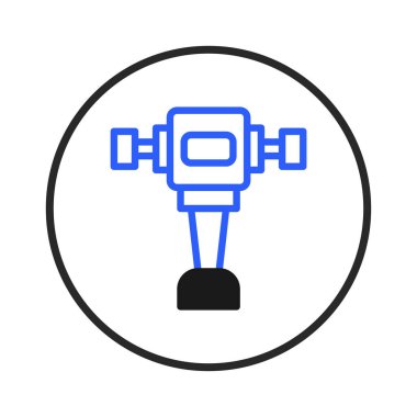 Bu, çeşitli yaratıcı girişimler için mükemmel bir geometrik araç tasarımı sergileyen özgün soyut bir illüstrasyon. Minimalist stil, modern mühendislik ve yenilikçi bir anlayış taşır.