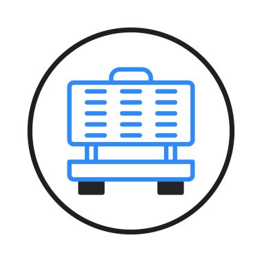 Yapılandırılmış ulaşım metodunun, soyut bir simge haline getirilmiş minimalist ve kavramsal bir sanat eseri. Temiz çizgiler, basit geometrik şekiller ve zıt renkler modern bir görsel yaratıyor.