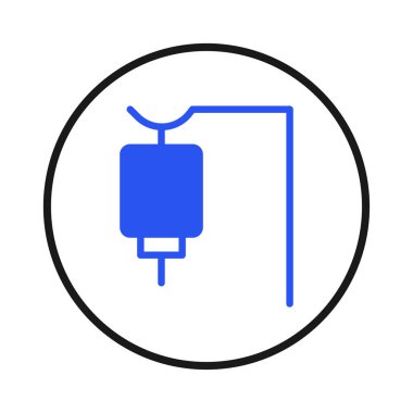 Damardan damlayan bir illüstrasyon tıbbi bakım ve tedaviyi sembolize ediyor. Bu görüntü, doğrudan hastanın damarına sıvı ya da ilaç veren damar içi tedaviyi temsil ediyor.