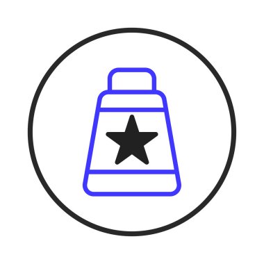 A sleek vector illustration presenting a container emblem. It is suitable for product labeling, company branding, or promotional material. Its simplified design allows for use in various digital and