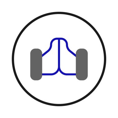 Bir minimalist çizim go-kart 'ın özünü yakalar. Temiz çizgiler ve canlı mavi ve gri renk paleti bu modern grafiği tanımlar. Hız ve rekabeti temsil eden bu tasarım,