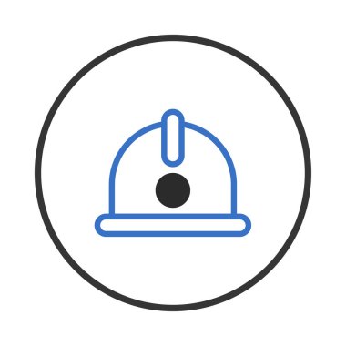 Modaya uygun mavi bir taslak, güvenlik ve korunmayı sembolize eden bir işçi şapkası sunar. Minimalist tasarım endüstri standartları, inşaat alanı güvenliği ve temel teçhizatı vurguluyor
