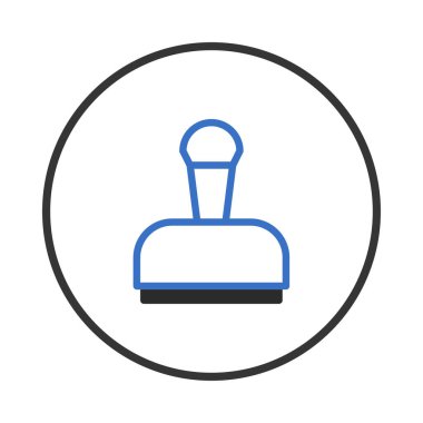 Kauçuk damganın stilize edilmiş bir simgesi. Onaylama ve onaylama süreçlerini sembolize ediyor. Onaylama, yetkilendirme, resmi uyum, düzenleyici uyum, belge kavramlarını göstermek için kullanışlı