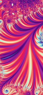 Soyut Bilgisayar Fraktal Tasarımı. Fraktal hiç bitmeyen bir desen. Fraktallar, farklı ölçeklerde kendine benzeyen sonsuz derecede karmaşık kalıplardır. Cep telefonu duvar kağıdı için harika.