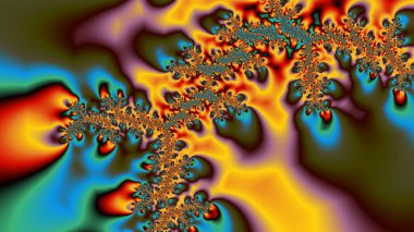 Soyut Bilgisayar Fraktal Tasarımı. Fraktal hiç bitmeyen bir desen. Fraktallar, farklı ölçeklerde kendine benzeyen sonsuz derecede karmaşık kalıplardır. Cep telefonu duvar kağıdı için harika.