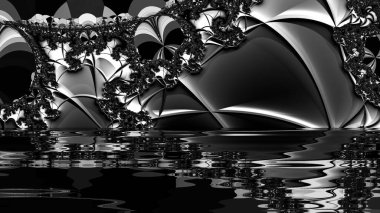 Soyut Bilgisayar Fraktal Tasarımı. Fraktal hiç bitmeyen bir desen. Fraktallar, farklı ölçeklerde kendine benzeyen sonsuz derecede karmaşık kalıplardır. Cep telefonu duvar kağıdı için harika.