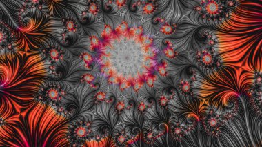 Soyut Bilgisayar Fraktal Tasarımı. Fraktal hiç bitmeyen bir desen. Fraktallar, farklı ölçeklerde kendine benzeyen sonsuz derecede karmaşık kalıplardır. Cep telefonu duvar kağıdı için harika.