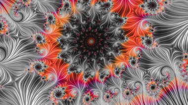 Soyut Bilgisayar Fraktal Tasarımı. Fraktal hiç bitmeyen bir desen. Fraktallar, farklı ölçeklerde kendine benzeyen sonsuz derecede karmaşık kalıplardır. Cep telefonu duvar kağıdı için harika.