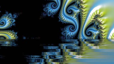 Soyut Bilgisayar Fraktal Tasarımı. Fraktal hiç bitmeyen bir desen. Fraktallar, farklı ölçeklerde kendine benzeyen sonsuz derecede karmaşık kalıplardır. Cep telefonu duvar kağıdı için harika.