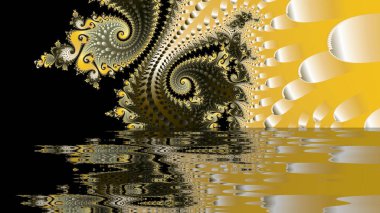 Soyut Bilgisayar Fraktal Tasarımı. Fraktal hiç bitmeyen bir desen. Fraktallar, farklı ölçeklerde kendine benzeyen sonsuz derecede karmaşık kalıplardır. Cep telefonu duvar kağıdı için harika.