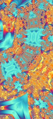 Soyut Bilgisayar Fraktal Tasarımı. Fraktal hiç bitmeyen bir desen. Fraktallar, farklı ölçeklerde kendine benzeyen sonsuz derecede karmaşık kalıplardır. Cep telefonu duvar kağıdı için harika.