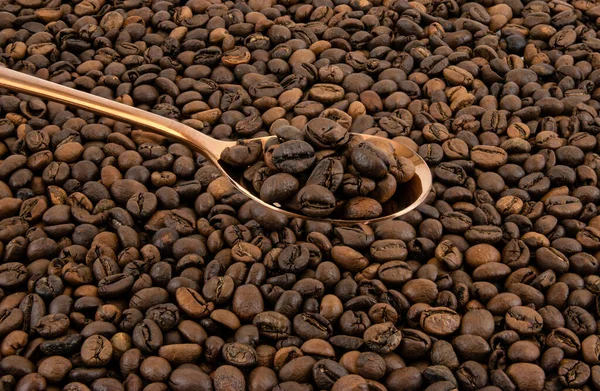Kaffeebohnen Auf Einem Holzgrund — Stockfoto