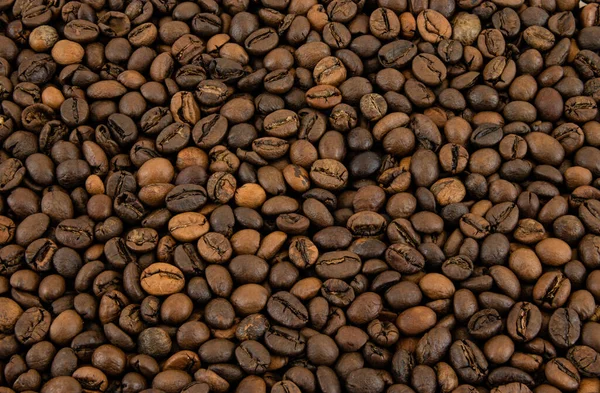 Kávová Zrna Dřevěném Pozadí — Stock fotografie