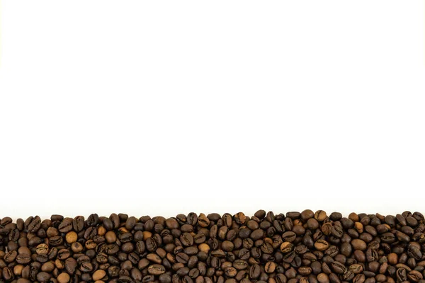 Ziarna Kawy Białym Tle — Zdjęcie stockowe