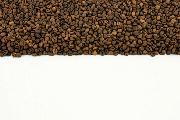 Koffiebonen Witte Achtergrond — Stockfoto
