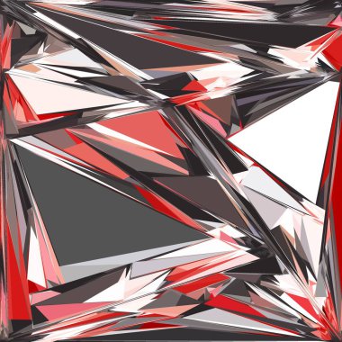 Soyut şekiller patlama yapar. Kırık cam parçaları. Spor, müzik veya bilgisayar oyunu için parlak dinamik arkaplan.