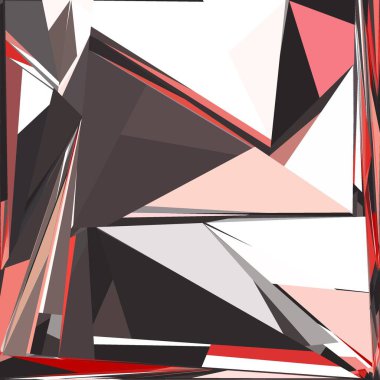 Soyut şekiller patlama yapar. Kırık cam parçaları. Spor, müzik veya bilgisayar oyunu için parlak dinamik arkaplan.