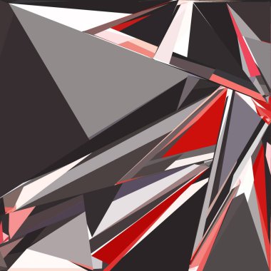 Soyut şekiller patlama yapar. Kırık cam parçaları. Spor, müzik veya bilgisayar oyunu için parlak dinamik arkaplan.