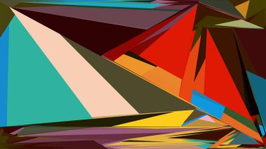 Soyut şekiller patlama yapar. Kırık cam parçaları. Spor, müzik veya bilgisayar oyunu için parlak dinamik arkaplan.