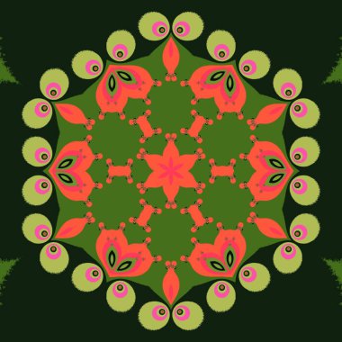 60-70 'lerin hippi tarzında kusursuz bir model. Moda renkli disko süsü.