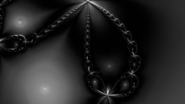 dijital soyut fraktal arkaplan bilgisayarda siyah ve beyaz olarak oluşturuldu.