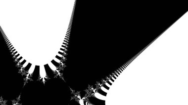 dijital soyut fraktal arkaplan bilgisayarda siyah ve beyaz olarak oluşturuldu.