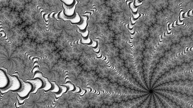 dijital soyut fraktal arkaplan bilgisayarda siyah ve beyaz olarak oluşturuldu.