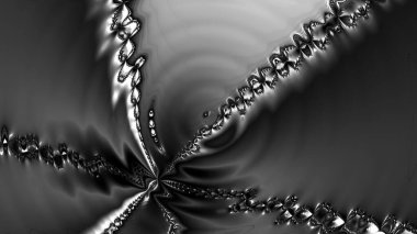 dijital soyut fraktal arkaplan bilgisayarda siyah ve beyaz olarak oluşturuldu.