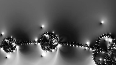 dijital soyut fraktal arkaplan bilgisayarda siyah ve beyaz olarak oluşturuldu.