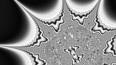 dijital soyut fraktal arkaplan bilgisayarda siyah ve beyaz olarak oluşturuldu.