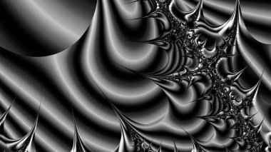 dijital soyut fraktal arkaplan bilgisayarda siyah ve beyaz olarak oluşturuldu.