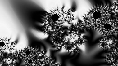 dijital soyut fraktal arkaplan bilgisayarda siyah ve beyaz olarak oluşturuldu.