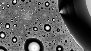 dijital soyut fraktal arkaplan bilgisayarda siyah ve beyaz olarak oluşturuldu.