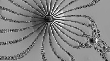 dijital soyut fraktal arkaplan bilgisayarda siyah ve beyaz olarak oluşturuldu.