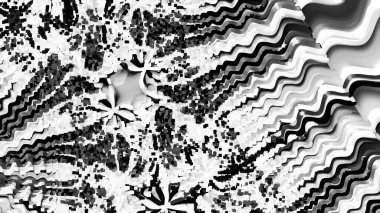 dijital soyut fraktal arkaplan bilgisayarda siyah ve beyaz olarak oluşturuldu.