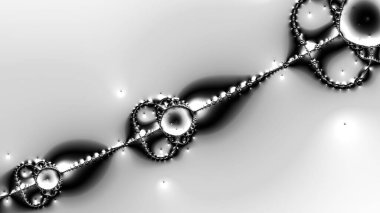 dijital soyut fraktal arkaplan bilgisayarda siyah ve beyaz olarak oluşturuldu.