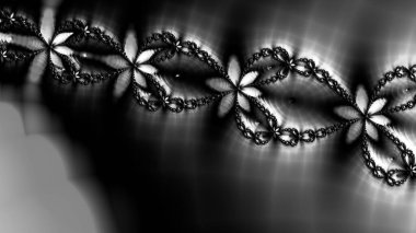 dijital soyut fraktal arkaplan bilgisayarda siyah ve beyaz olarak oluşturuldu.